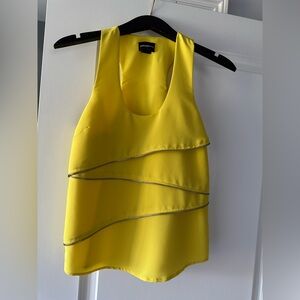 Anthropologie Yellow Layered Blouse